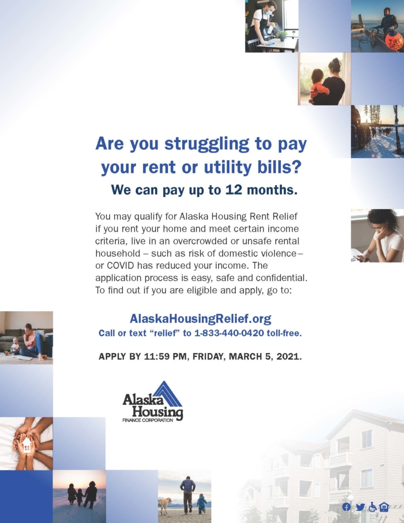 Alaska Housing Rent Relief Douglas Indian Association DIATaku